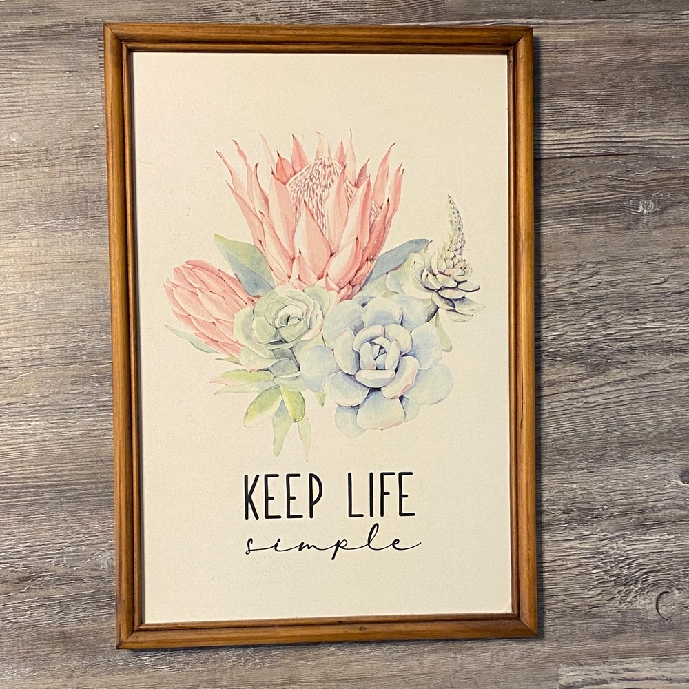 LAST CHANCE! EUC ASHLAND “Keep Life Simple” Boho Wall Art